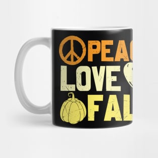 Peace Love Fall Thanksgiving T-shirt Fall Gift Mug